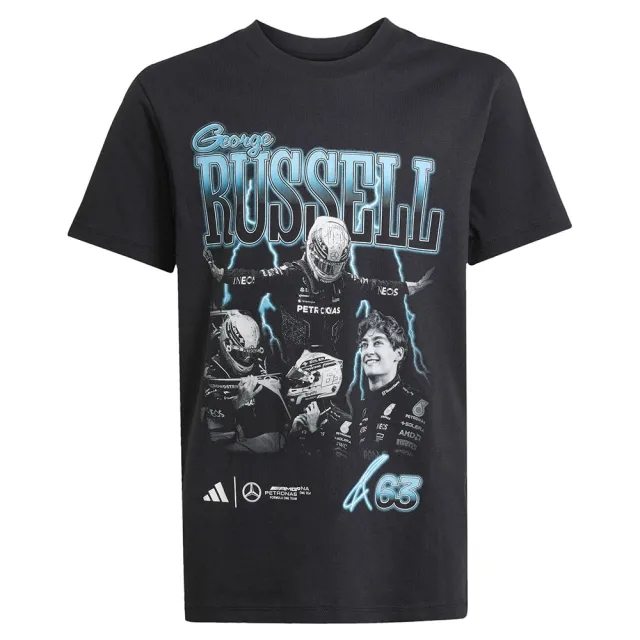 Adidas Mercedes-amg Petronas Formula One Team George Russell Graphic Short Sleeve T-shirt