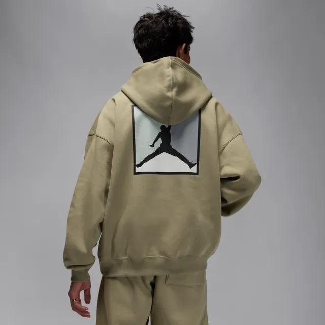 Nike Jordan Brooklyn Fleece Men's Graphic Pullover Hoodie - Brown - Cotton/Polyester