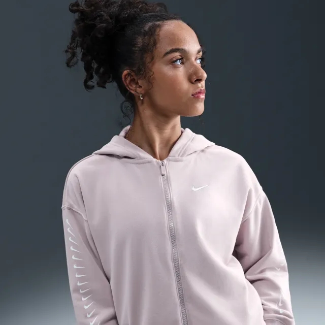 Nike Sportswear Girls' Dri-FIT Fleece Hoodie - Purple - Cotton/Polyester