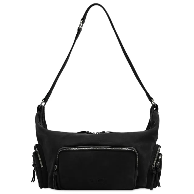 MARGESHERWOOD Women's City Hobo Ew Bag Black Suede