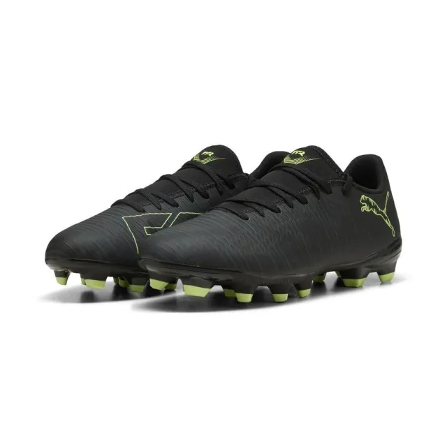 PUMA Future 8 Play FG/AG Football Boots Unisex, Black/Fizzy Light/Green Terrain