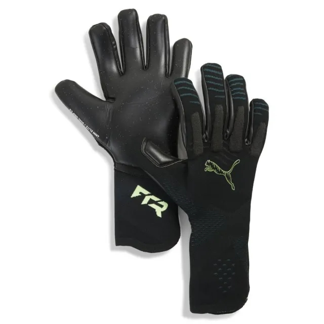 PUMA Future Ultimate Nc Football Goalkeeper Gloves, Black/Green Terrain/Fizzy Light, size 10