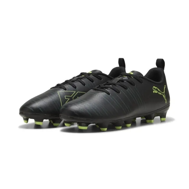 PUMA Future 8 Play FG/AG Football Boots Youth, Black/Fizzy Light/Green Terrain, size 1