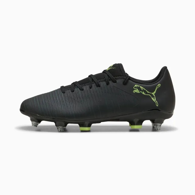 PUMA Future 8 Play MxSG Football Boots Unisex, Black/Fizzy Light/Green Terrain, size 10