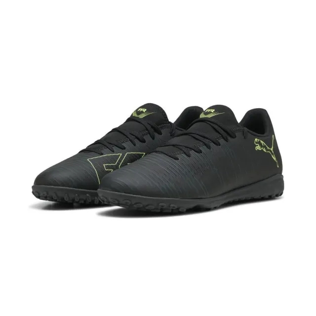 PUMA Future 8 Play TT Football Boots Unisex, Black/Fizzy Light/Green Terrain, size 10