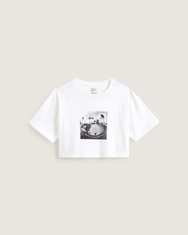 Vans - Rhythm Relaxed Crop T-Shirt, Woman, White