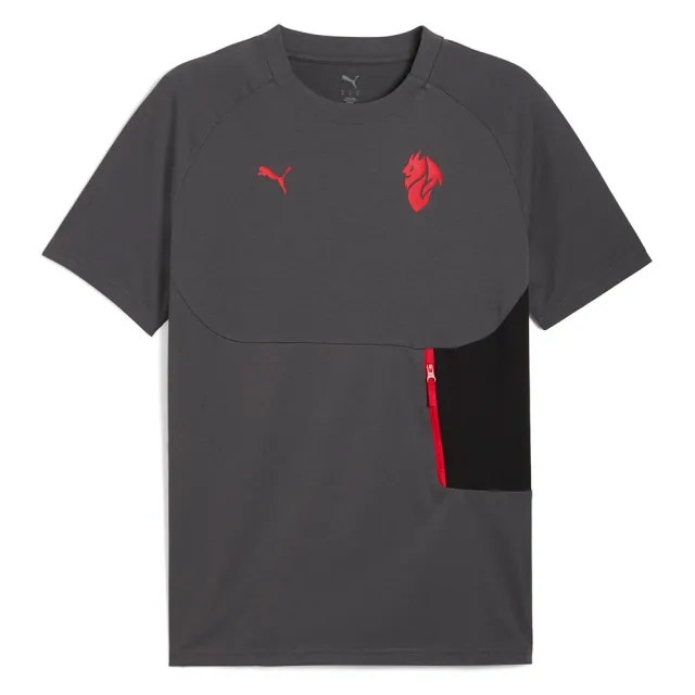AC Milan PUMAtech Pocket T-Shirt Men, Shadow Grey/For All Time Red