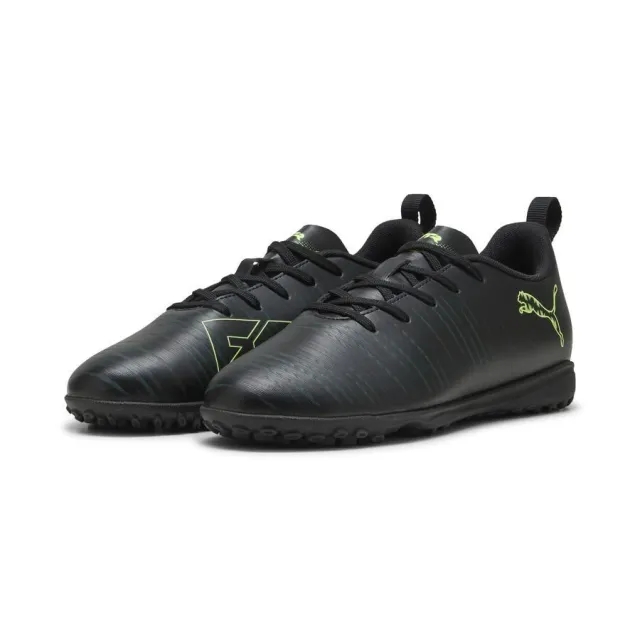 PUMA Future 8 Play TT Football Boots Youth, Black/Fizzy Light/Green Terrain, size 1
