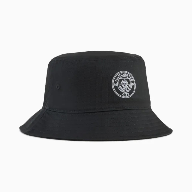 PUMA Manchester City Essentials Bucket Hat, Black/Silver