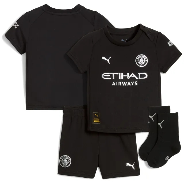 PUMA Manchester City 25/26 Away Minikit Toddler, Black, size 1-2 Youth