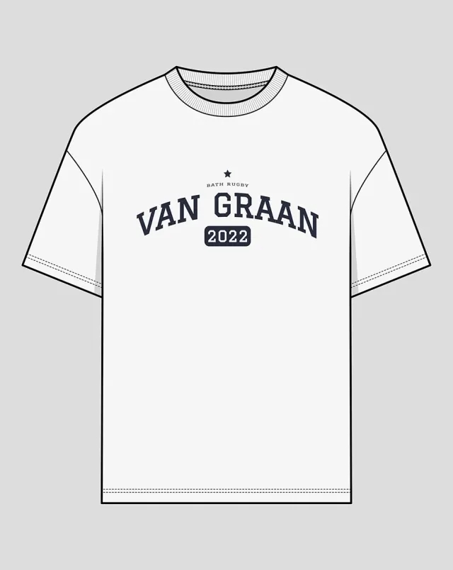 Castore Bath Rubgy Van Graan Tee - White