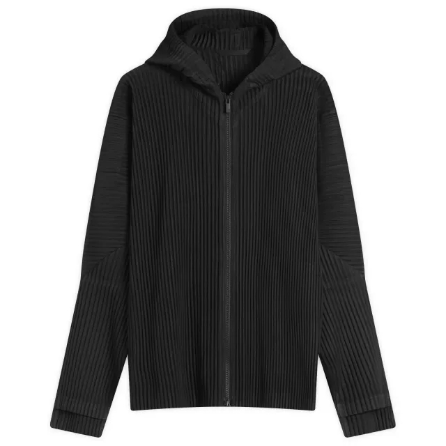 Homme Plisse Men's Zip Up Hoody Black