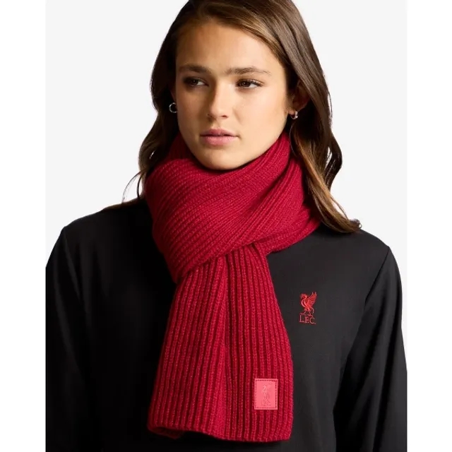 LFC Womens Ribbed Scarf Red
