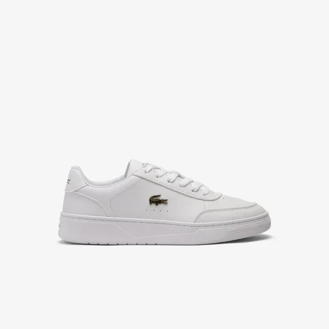 Lacoste Women's Court Pro Sneakers - White & Gold