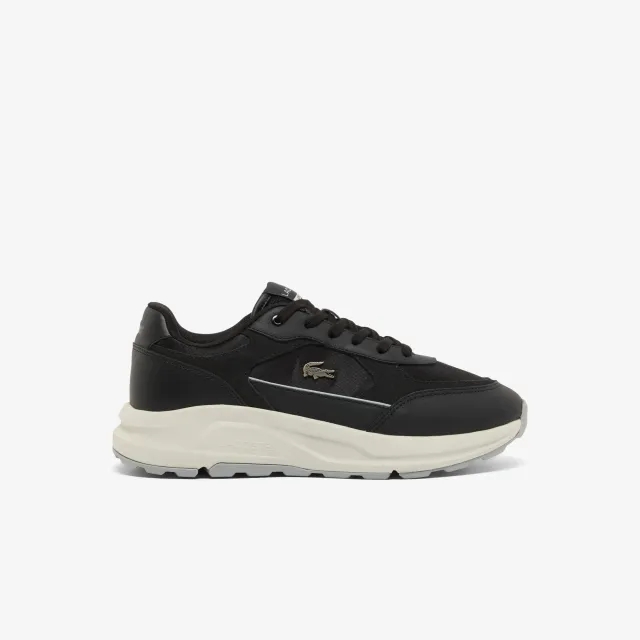 Lacoste Men's Run Set Suede Sneakers - Black & Off White