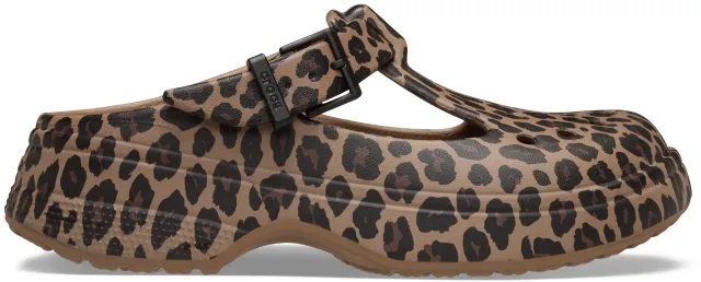 Crocs | Unisex | Classic Mary Jane Animal | Clogs | Sepia / Leopard | W4/M3