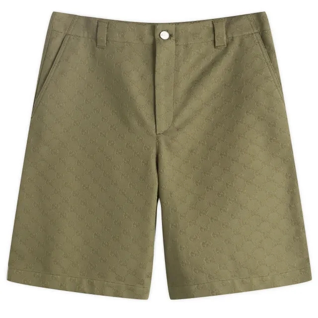 Gucci Men's GG Canvas Cargo Short Green