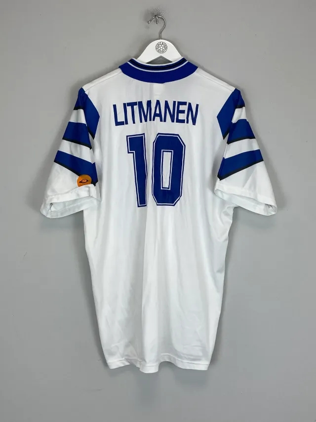 1996 FINLAND LITMANEN #10 HOME SHIRT (L) ADIDAS | Cult Kits