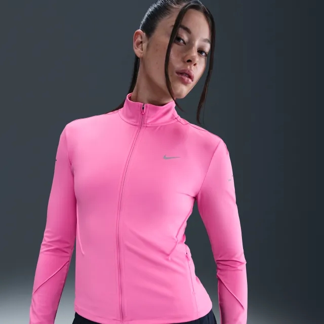 Nike Swift Women's Dri-FIT Full-Zip Mid-Layer Running Top - Pink - Polyester/Elastane