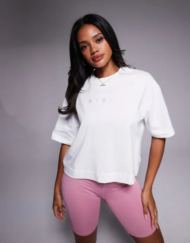 Nike Luxe Boxy T-Shirt In White