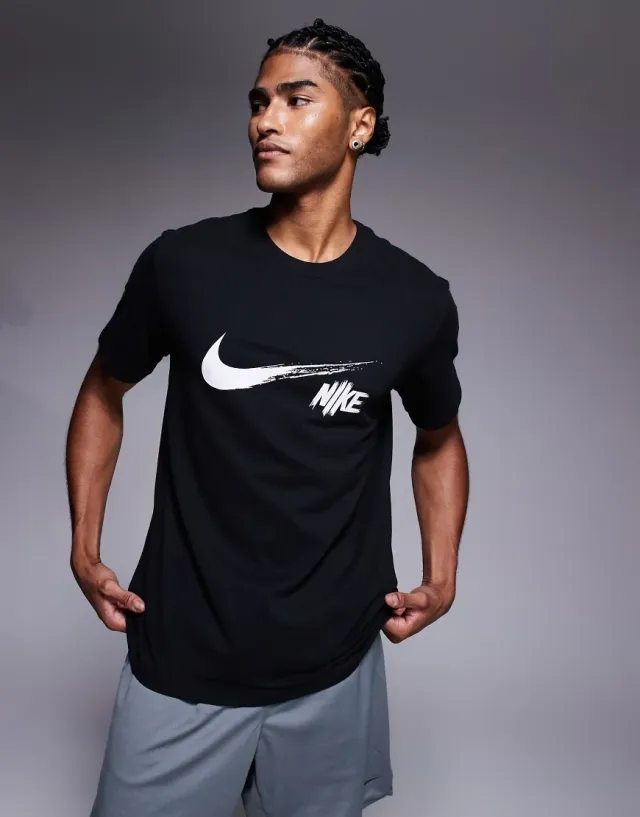 Nike Training Dri-Fit Swoosh T-Shirt In Black