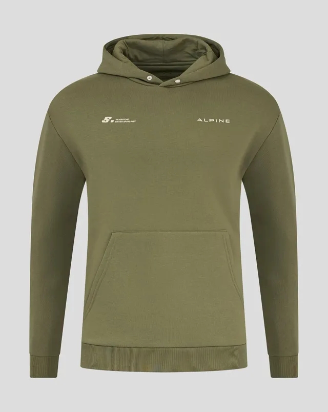 Castore Bwt Alpine Formula One Team Silverstone Oversized Overhead Hoodie Unisex - Green