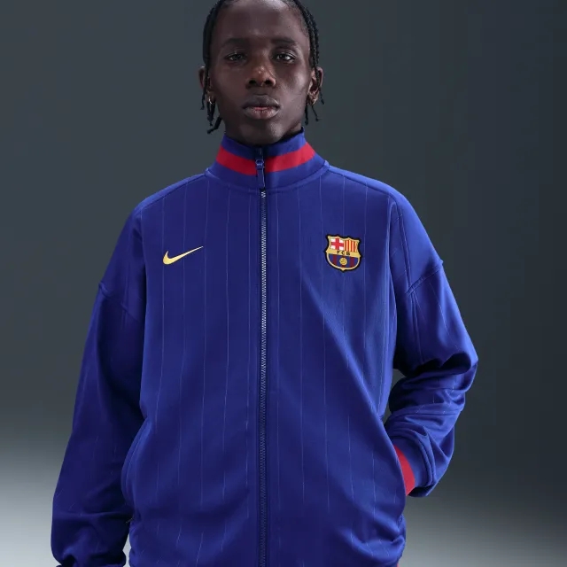 F.C. Barcelona Academy Pro Home Nike Dri-FIT Football Anthem Jacket - Blue - Sustainable Materials