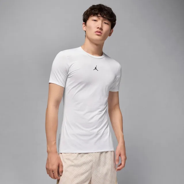 Nike Jordan Sport Men's Dri-FIT Short-Sleeve Base Layer Top - White - Sustainable Materials