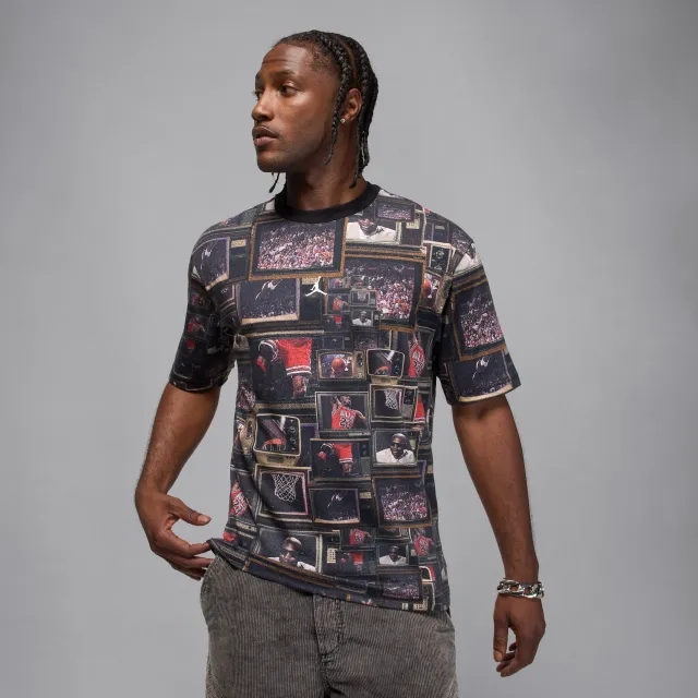 Nike Jordan Brooklyn Men's Printed T-Shirt - Black