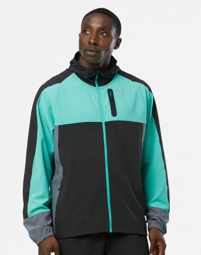 Men's Puma Speed Woven Tech Jacket in Black 