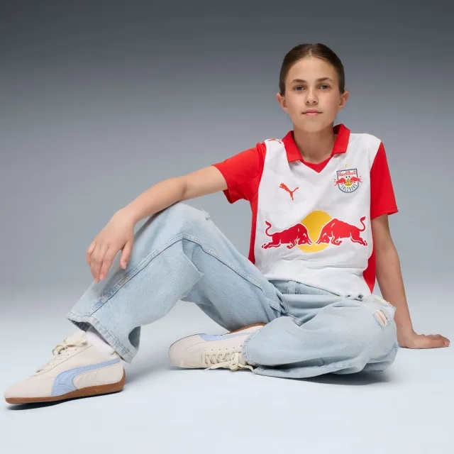 PUMA FC Red Bull Salzburg 25/26 Home Jersey Youth, White/Red, size 11-12 Youth