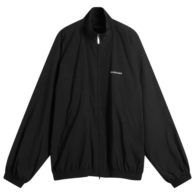 Balenciaga Men's Stretch Poly Tracksuit Jacket Black
