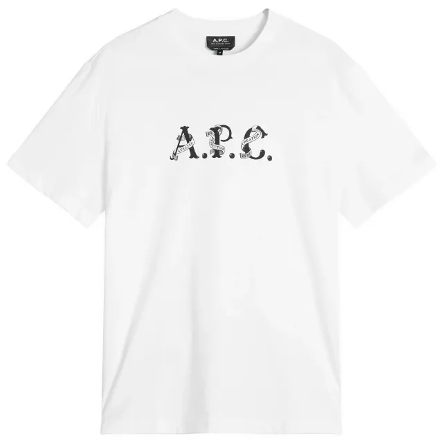 A.P.C. Men's Hugo Graphic Logo T-Shirt White