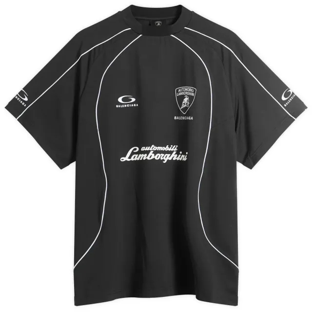 Balenciaga Men's Automobili Lamborghini Soccer T-shirt Black