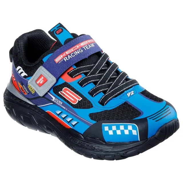 Skechers Boy's Skech Tracks Sneaker in Blue/Red