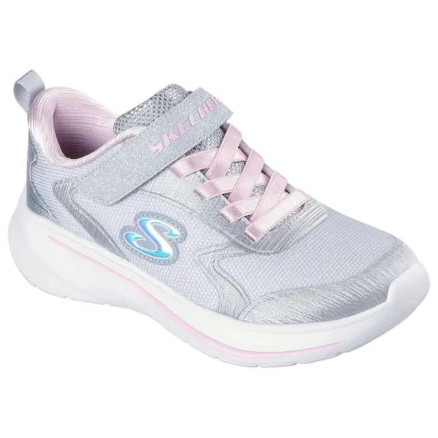Skechers Girls Wave 92 Sneaker in Light Gray