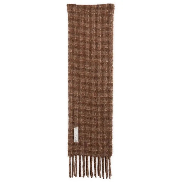 Our Legacy Men's Estate Fuzzy Alpaca Scarf Dorf Check Fuzzy Alpaca