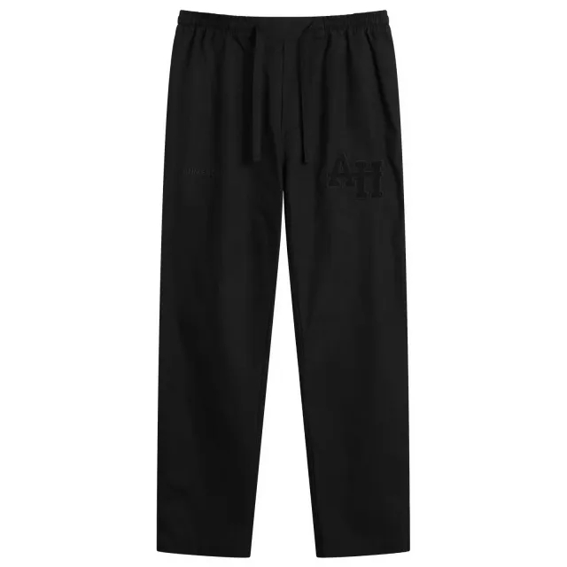 ANNIE HOOD Men's College Linen Trousers Black