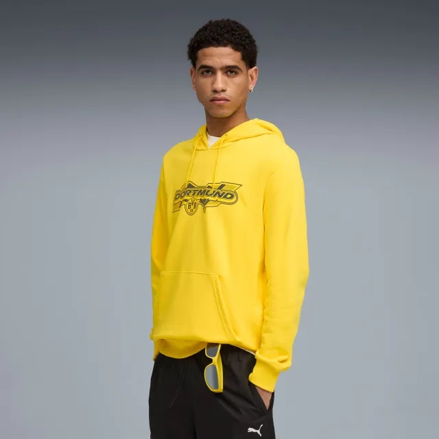 PUMA Borussia Dortmund Ftblculture Hoodie Men, Faster Yellow/Black, size 3XL