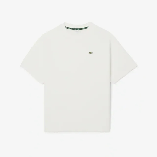 Lacoste Oversized Double Face Piqué T-shirt - White
