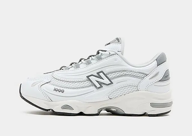 New Balance Kids' 1000 BUNGEE LACE in White/Grey Synthetic