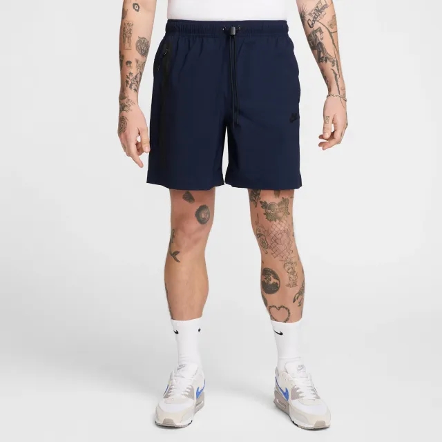 Nike Tech Men's Woven Shorts - Blue - Nylon/Elastane