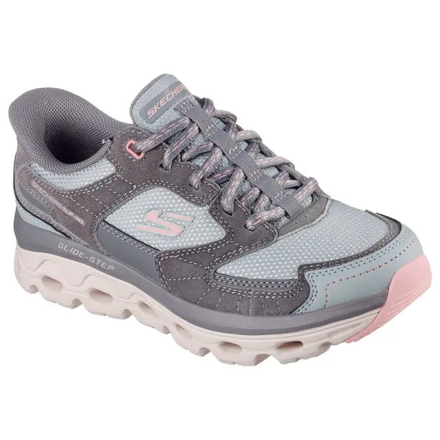 Skechers Women's Slip-Ins: Glide-Step Sole - Paradise Valley Sneaker in Gray/Pink