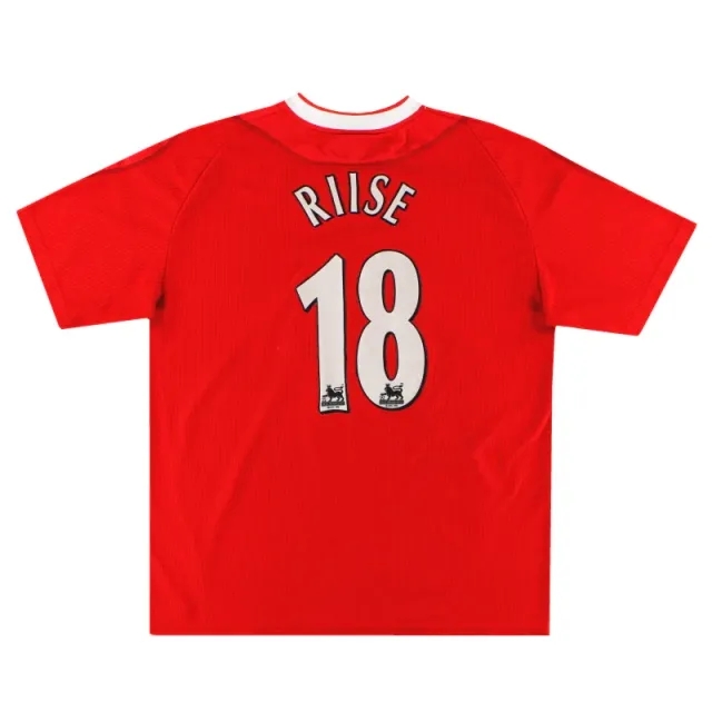 2002-04 Liverpool Reebok Home Shirt Riise #18 L - Liverpool / Excellent 