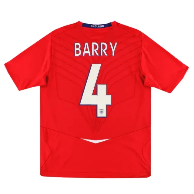 2008-10 England Umbro Away Shirt Barry #4 L - England / Excellent 