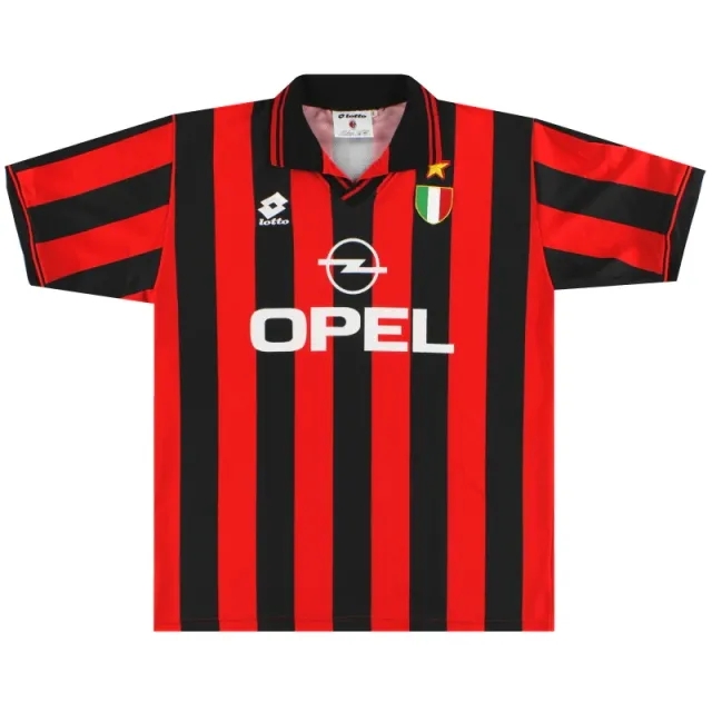 1996-97 AC Milan Lotto Home Shirt *Mint* M - AC Milan / Mint 