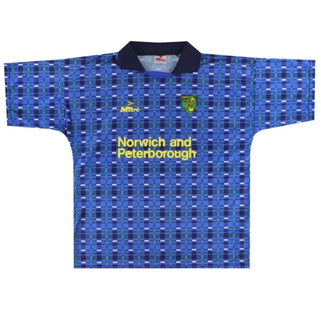 1994-96 Norwich City Mitre Away Shirt M - Norwich City / Very Good 