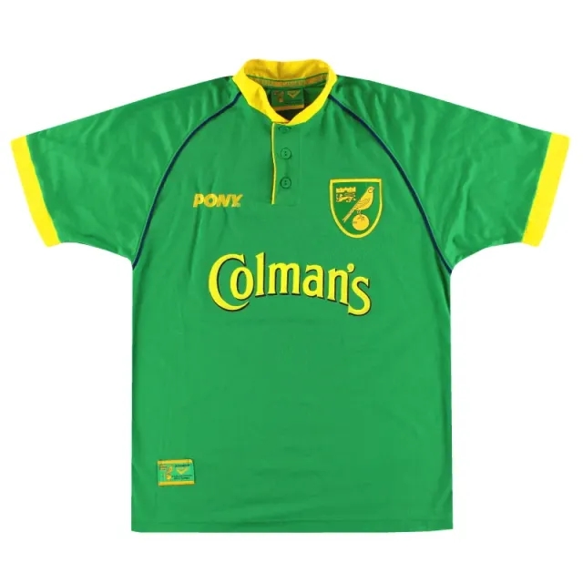 1997-99 Norwich City Pony Away Shirt M - Norwich City / Excellent 
