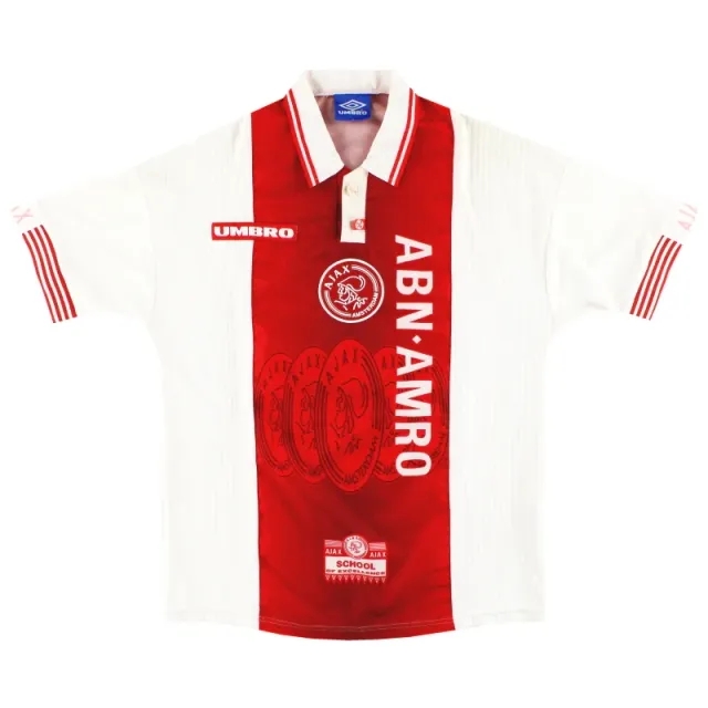 1997-98 Ajax Umbro Home Shirt L - Ajax / Excellent 
