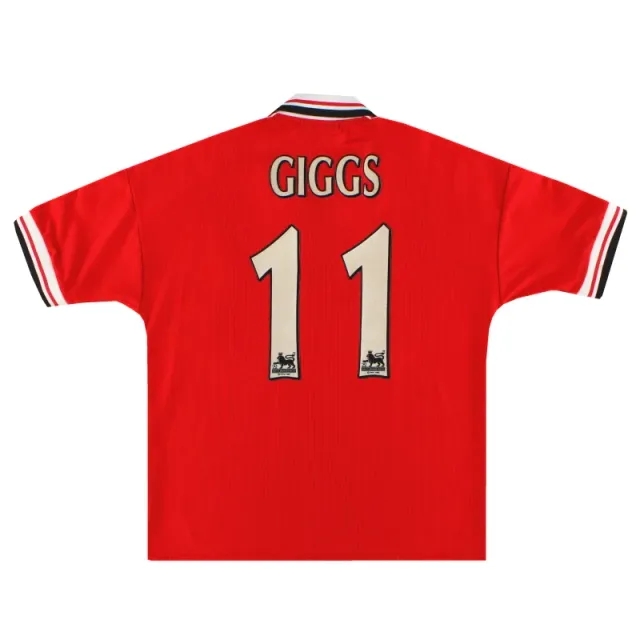 1998-00 Manchester United Umbro Home Shirt Giggs #11 Y - Manchester United / Excellent 